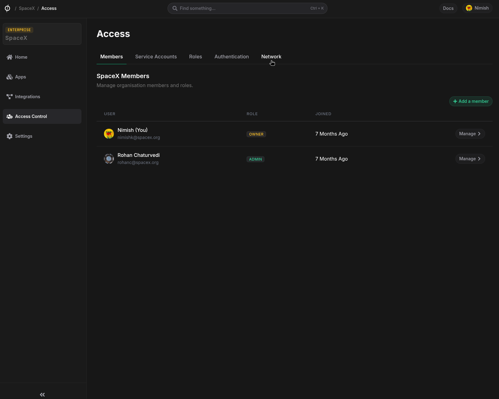 2-go-to-access-control-network-tab