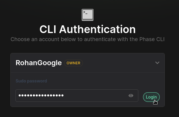 webauth password