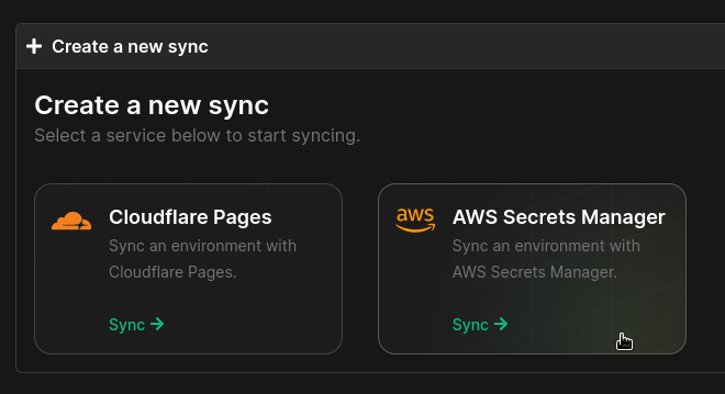Create AWS SM Sync